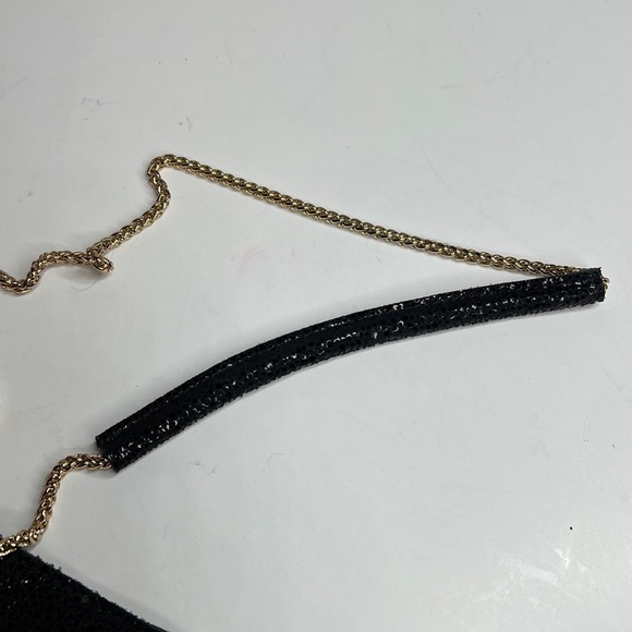 SORIAL New York Black Glossed Pebbled Leather Mini Crossbody Bag - Picture 8 of 8